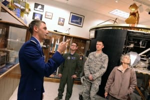 FalconSAT Photo 2 USAFA Cadet explains FalconSAT program