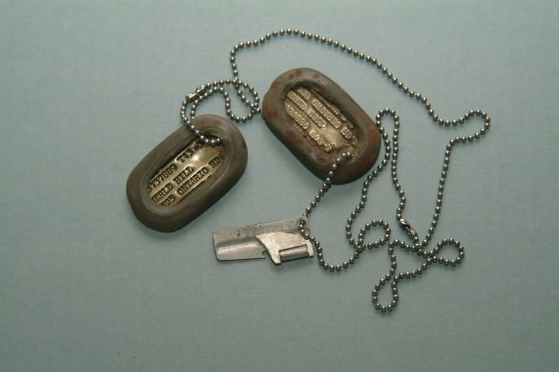 Stainless Steel Shiny Finish Dog Tag with FREE P38 Can Opener