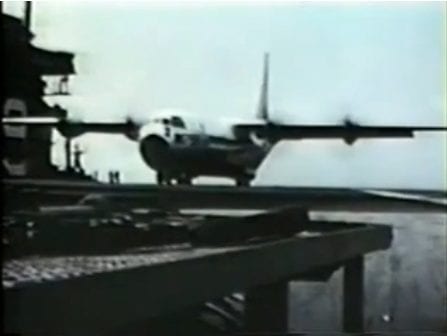 c 130 on aircraft carrier