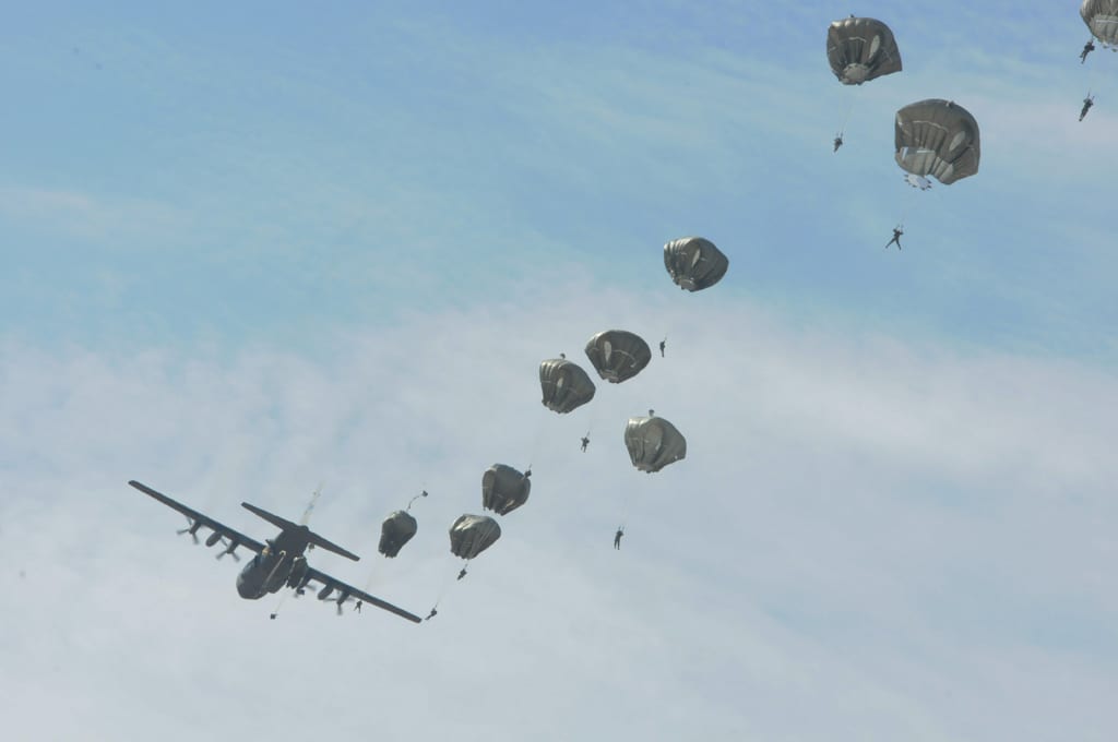 82nd Airborne Paratroopers Jump from a C-130 | Video | Defense Media