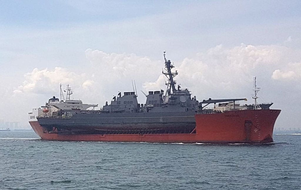 U.S. Navy Transporting USS John S. McCain to Japan for